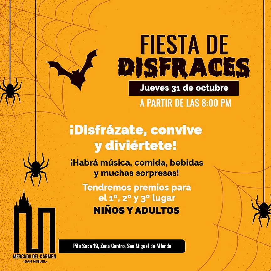 Fiesta de Disfraces/Costume Party || Mercado del Carmen / Gourmet Food ...